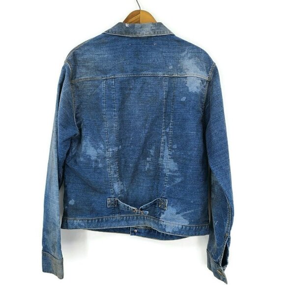 New ISKO Real Deal Denim Jean Chore Jacket Mens M? Button Front - Picture 4 of 8